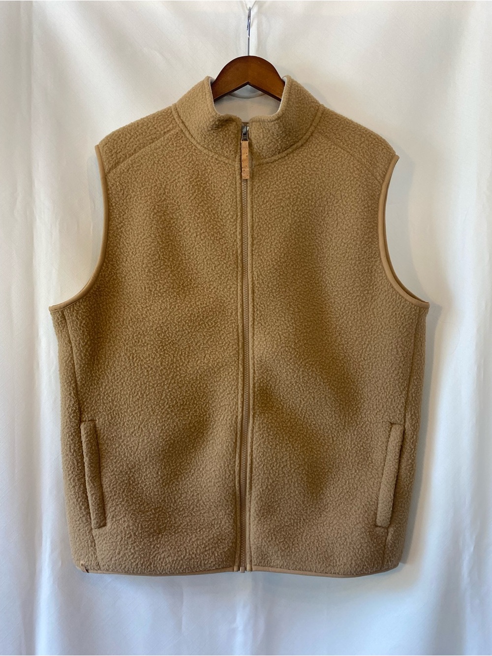 Tentree Mens EcoLoft Vest Recycled Polyester Fleece Zip-Up Vest LG Cabincore